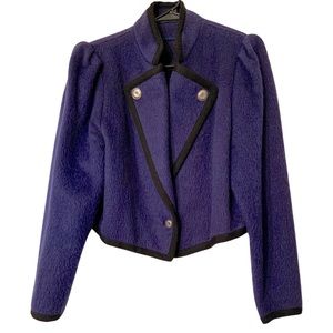 ♦️ Vintage Admont 100% Mohair Wool Women’s Jacket - Deep Blue/Purple Color